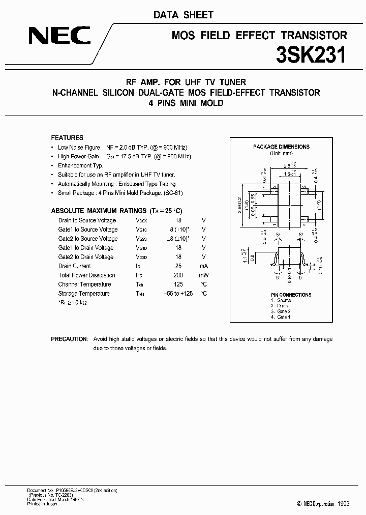 3SK231_579362.PDF Datasheet