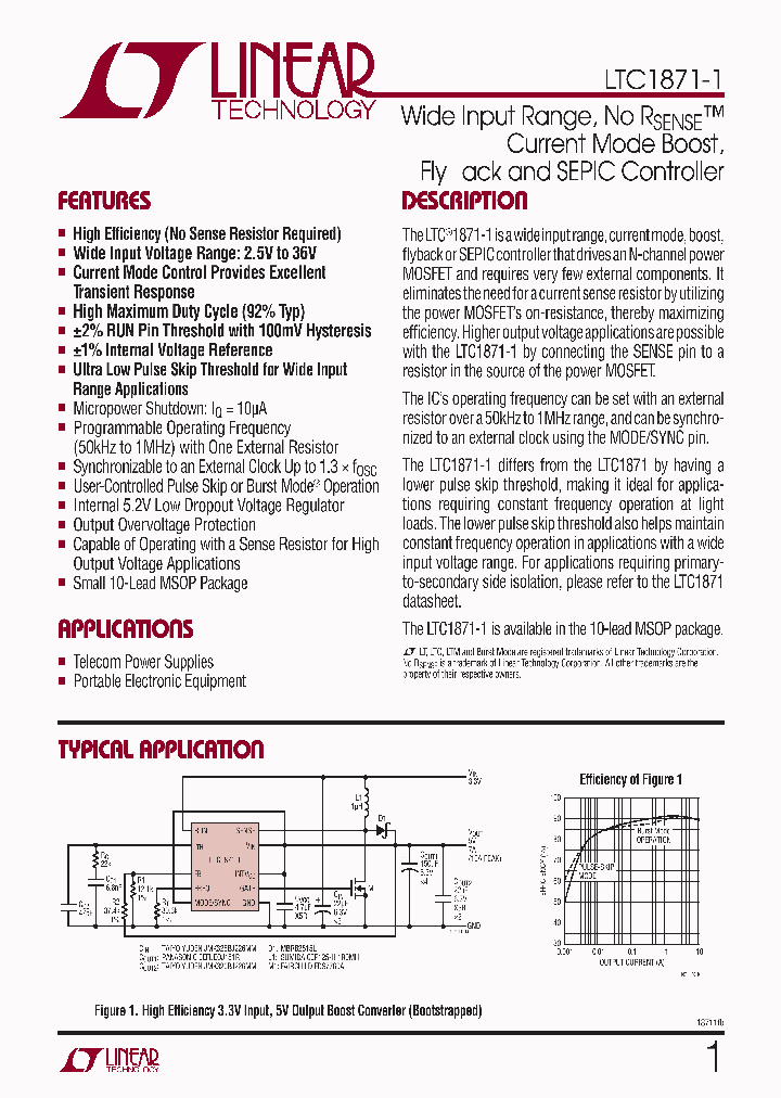 LTC1871IMS-1-PBF_938065.PDF Datasheet