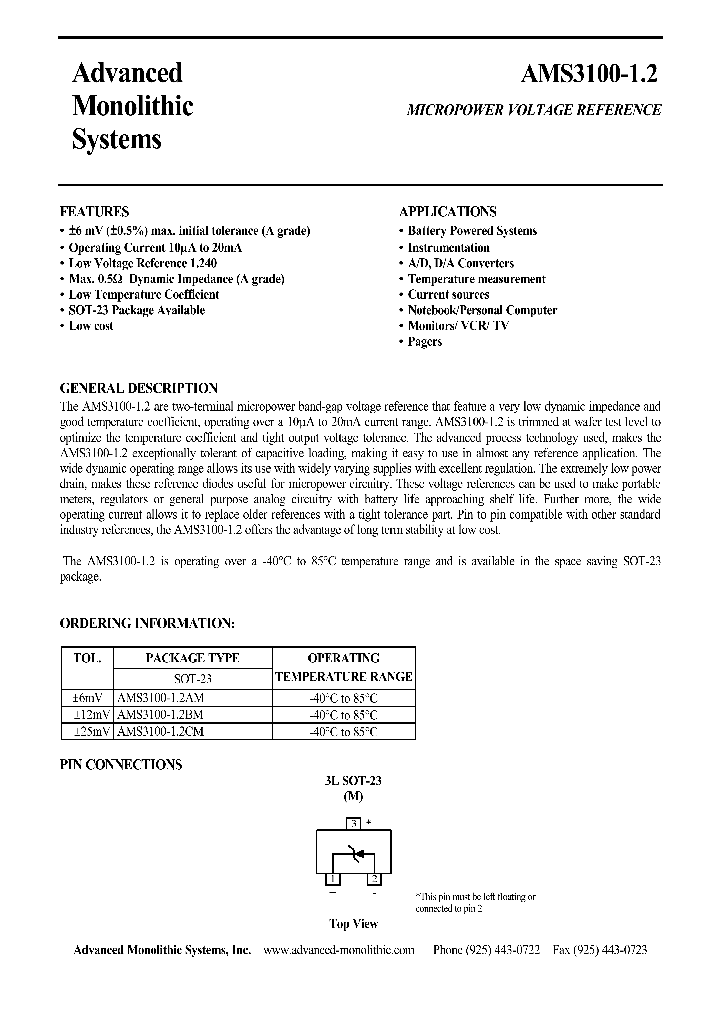 AMS3100-12BM_938518.PDF Datasheet