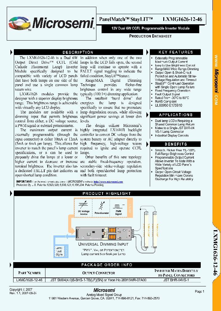 LXMG1626-12-460708_940500.PDF Datasheet