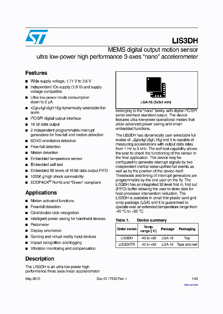 LIS3DH_584068.PDF Datasheet