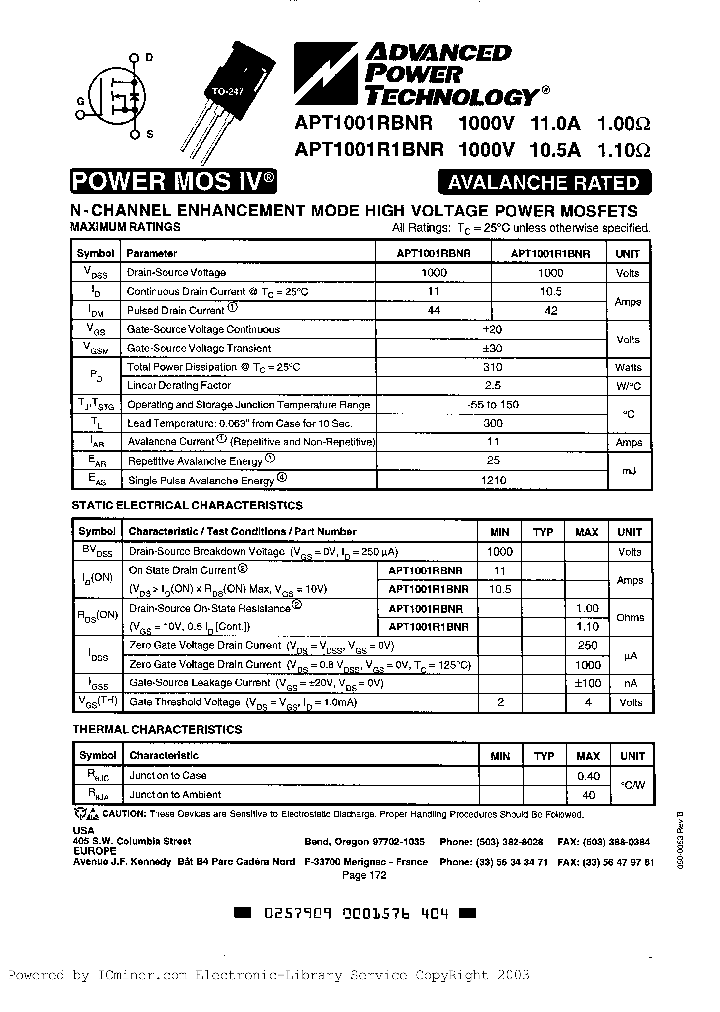APT1001RBNR_585339.PDF Datasheet