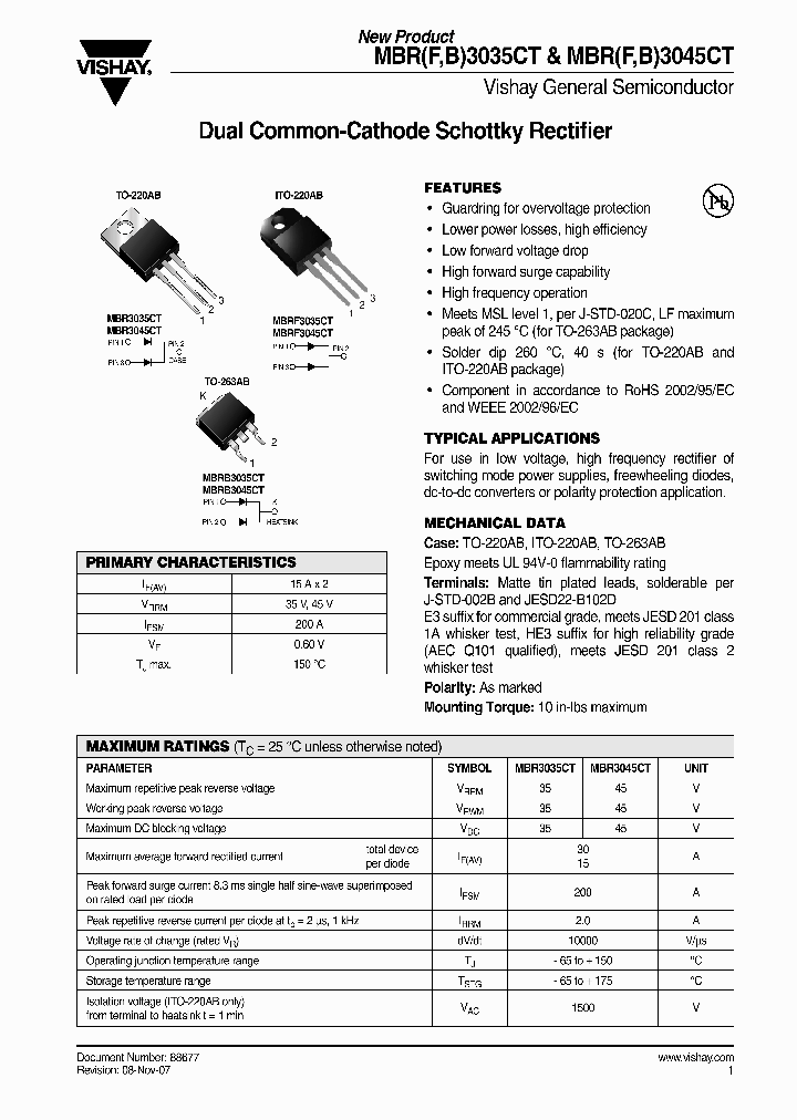MBRF3045CTHE345_587637.PDF Datasheet