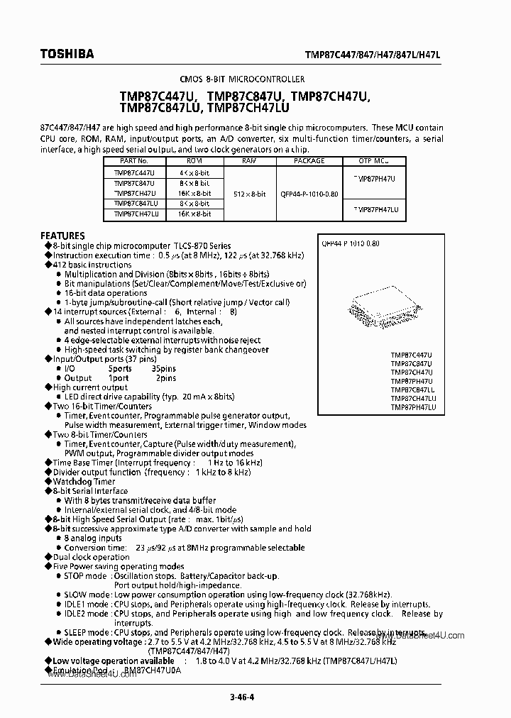 TMP87C447_543249.PDF Datasheet