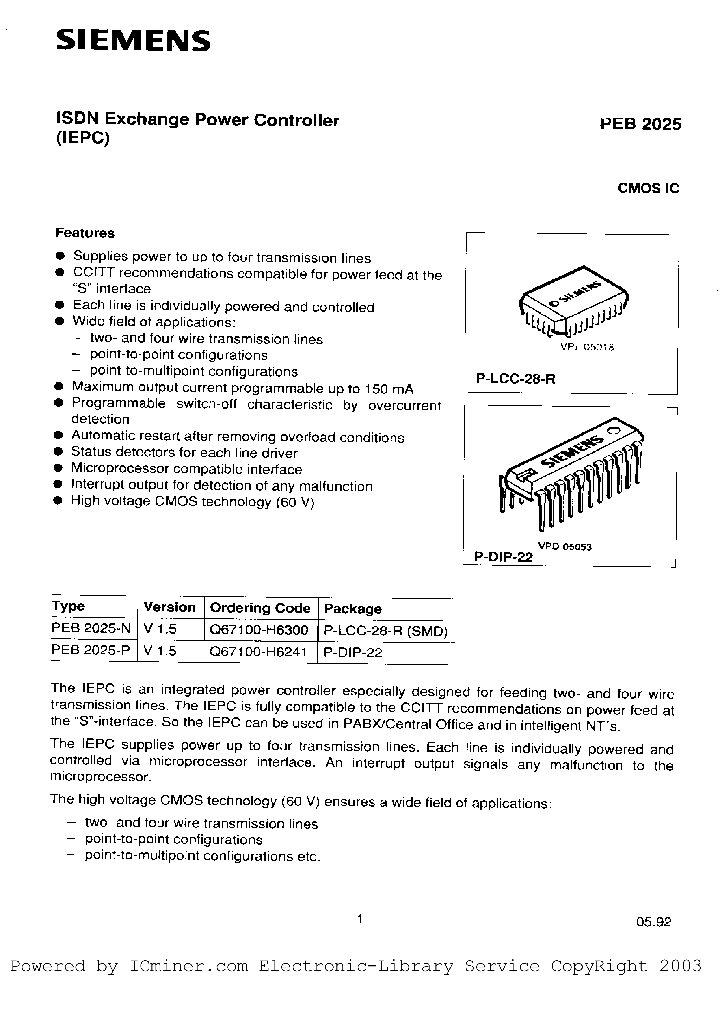 PEB2025-P_592772.PDF Datasheet