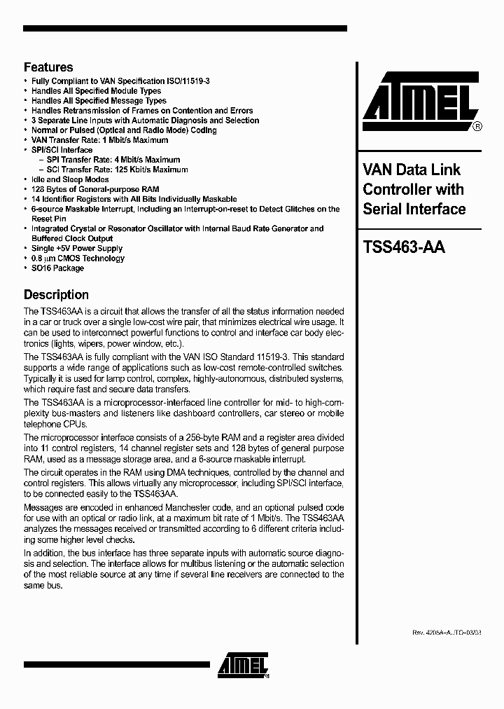 TSS463-AA_711600.PDF Datasheet