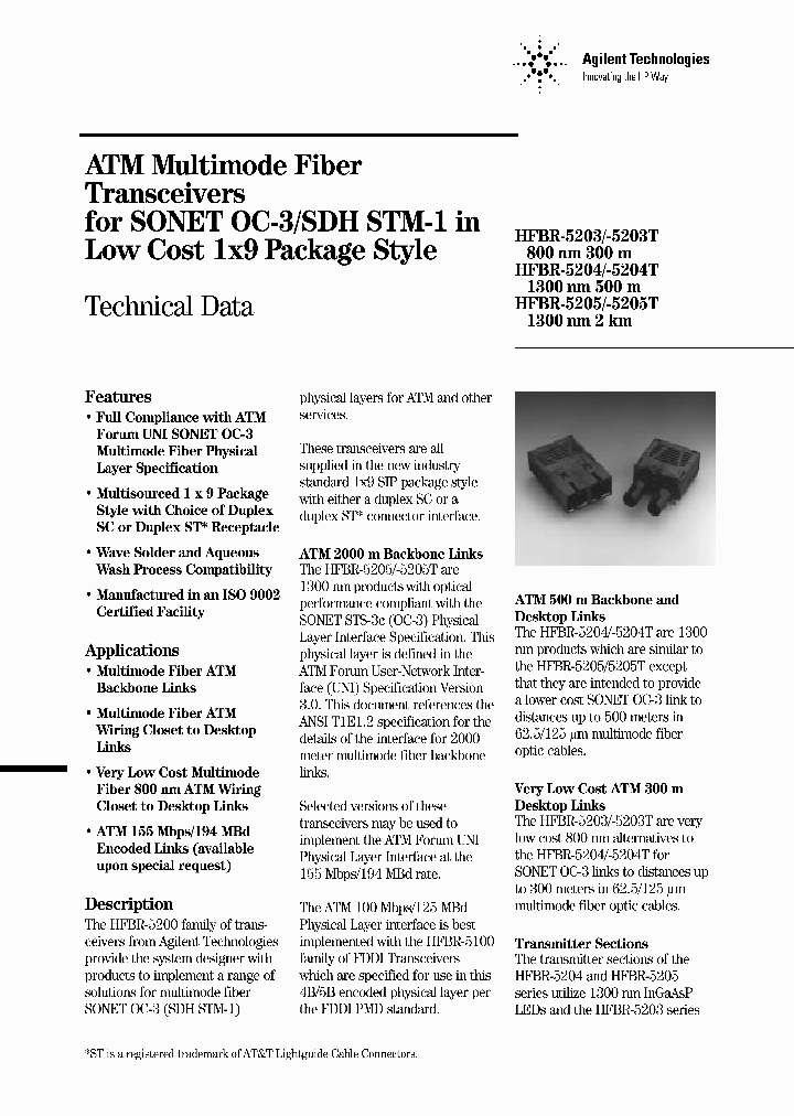 HFBR-5203_595197.PDF Datasheet