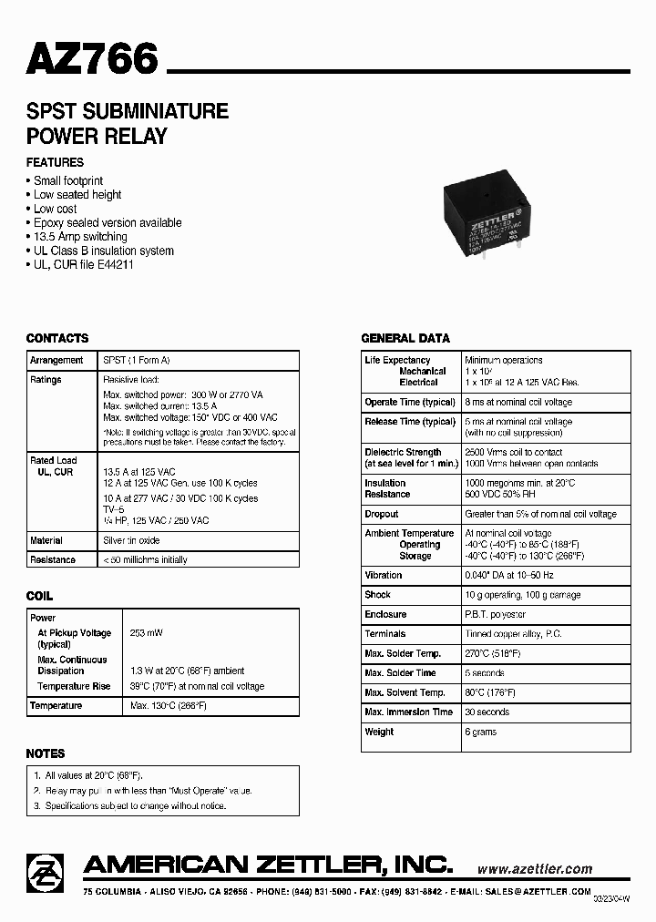 AZ766-1A-18D_942975.PDF Datasheet