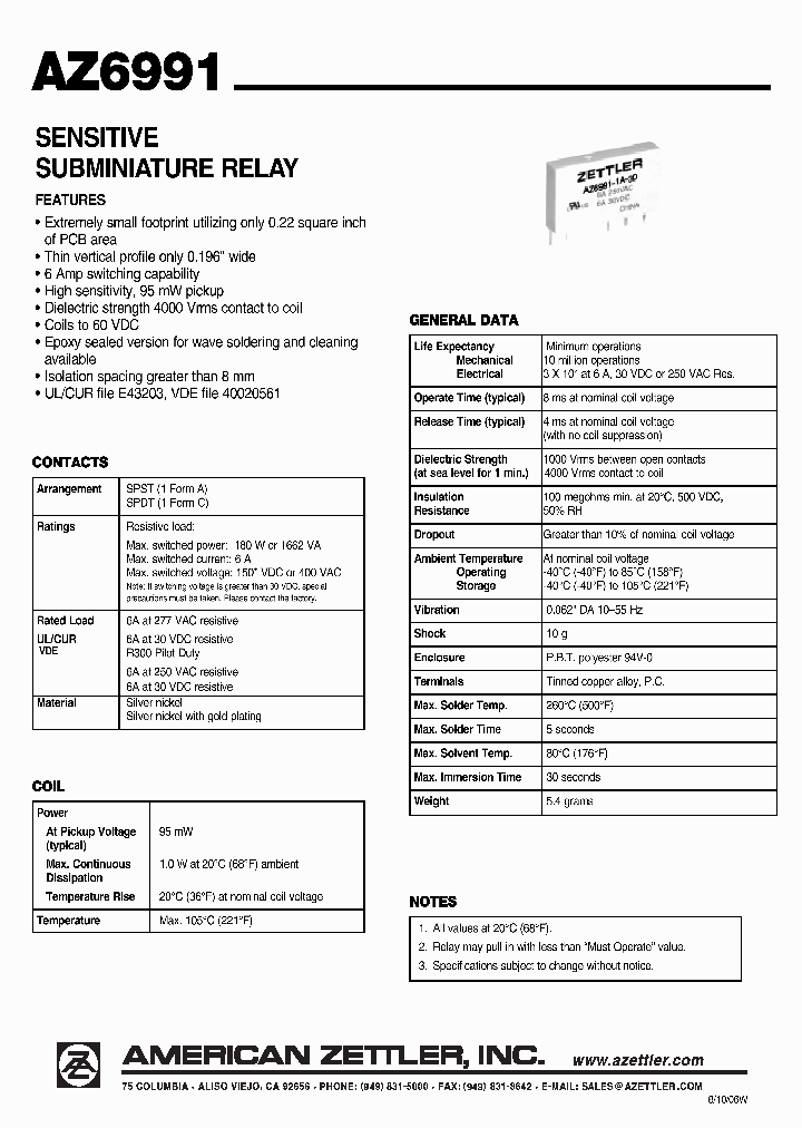 AZ6991-1A-9DE_943080.PDF Datasheet