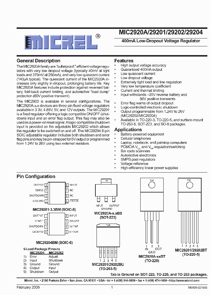 MIC2920A-48WT_605386.PDF Datasheet