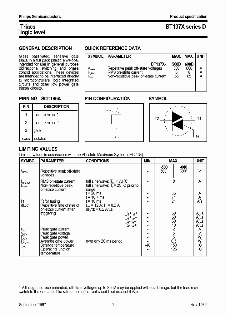 BT137XSERIESD_609339.PDF Datasheet