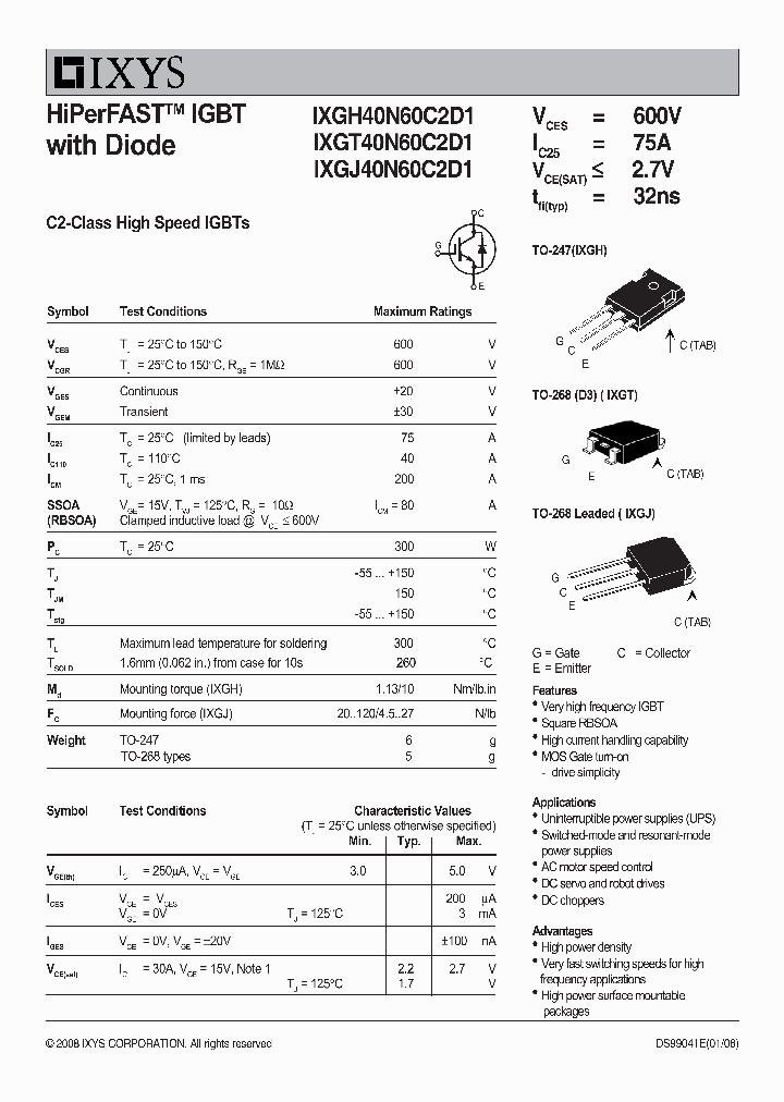 IXGH40N60C2D1_621722.PDF Datasheet