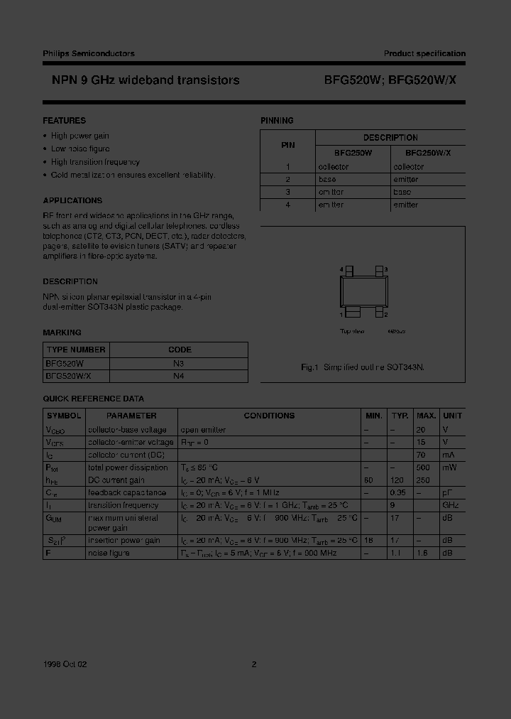 BFG520WXTR_622366.PDF Datasheet