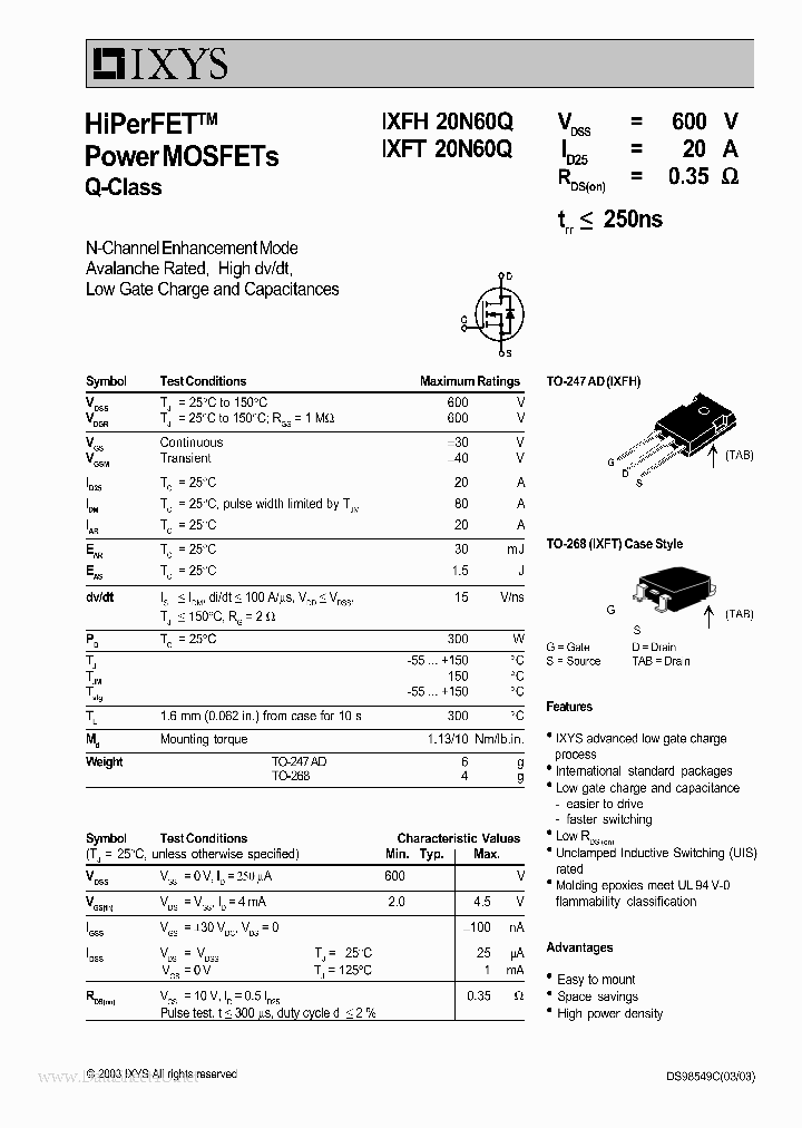 IXFH20N60Q_595719.PDF Datasheet