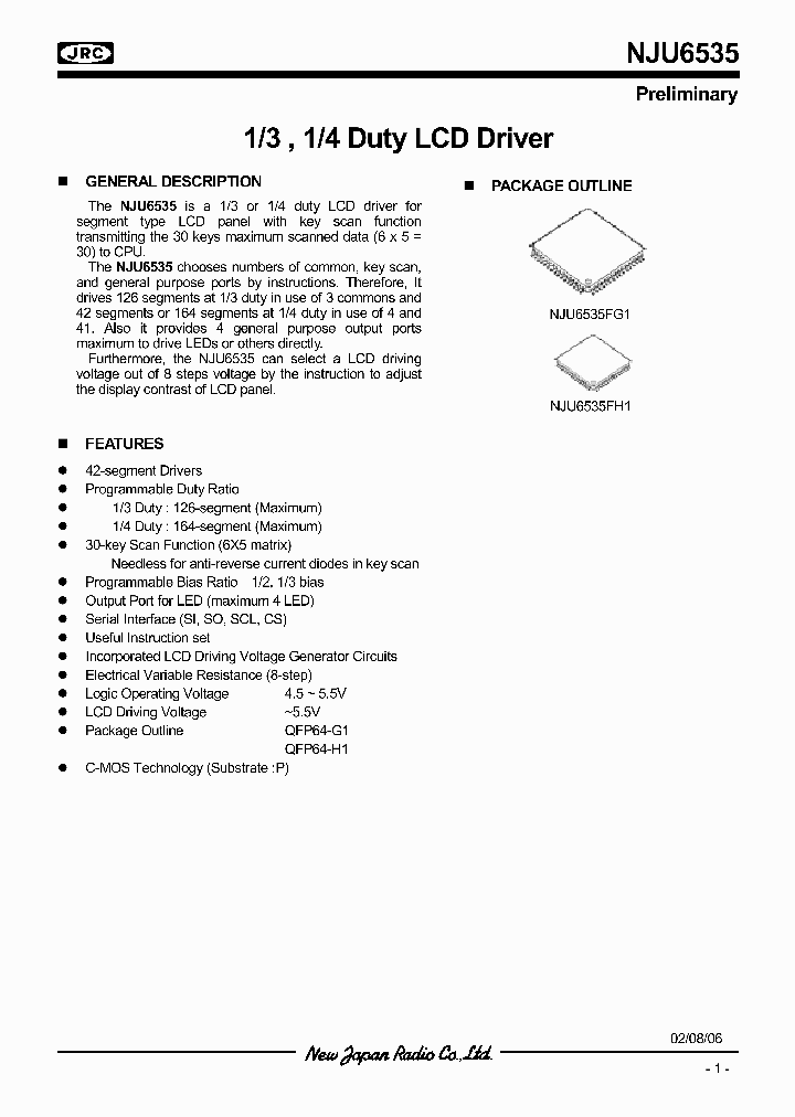 NJU6535_627802.PDF Datasheet