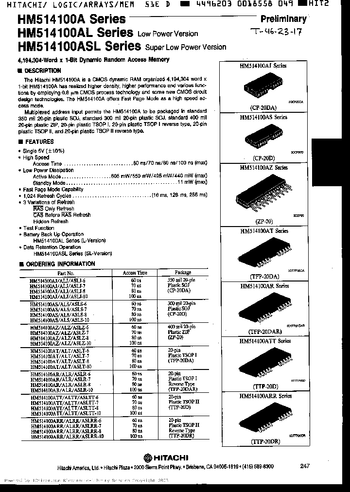 HM514100ALJ-10_629267.PDF Datasheet