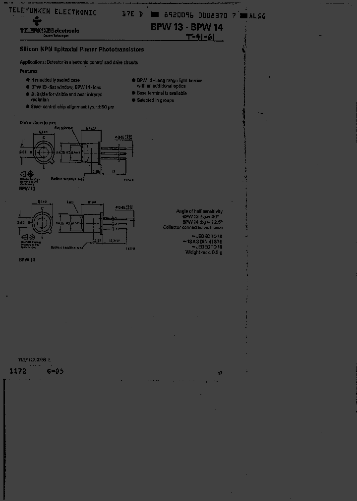 BPW14C_629741.PDF Datasheet
