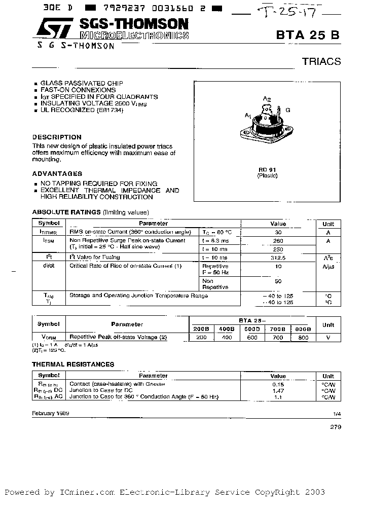 BTA25-200B_630765.PDF Datasheet