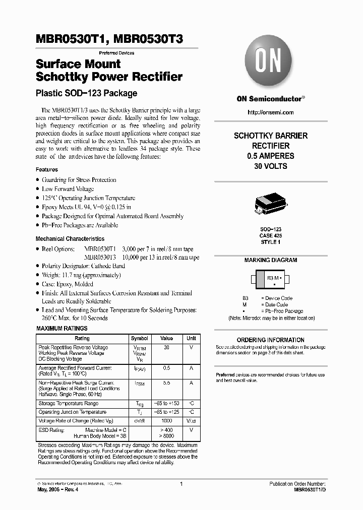 MBR0530T1_618004.PDF Datasheet