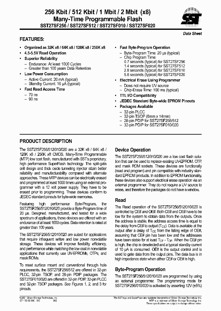 SST27SF512-70-3C-NG_632456.PDF Datasheet