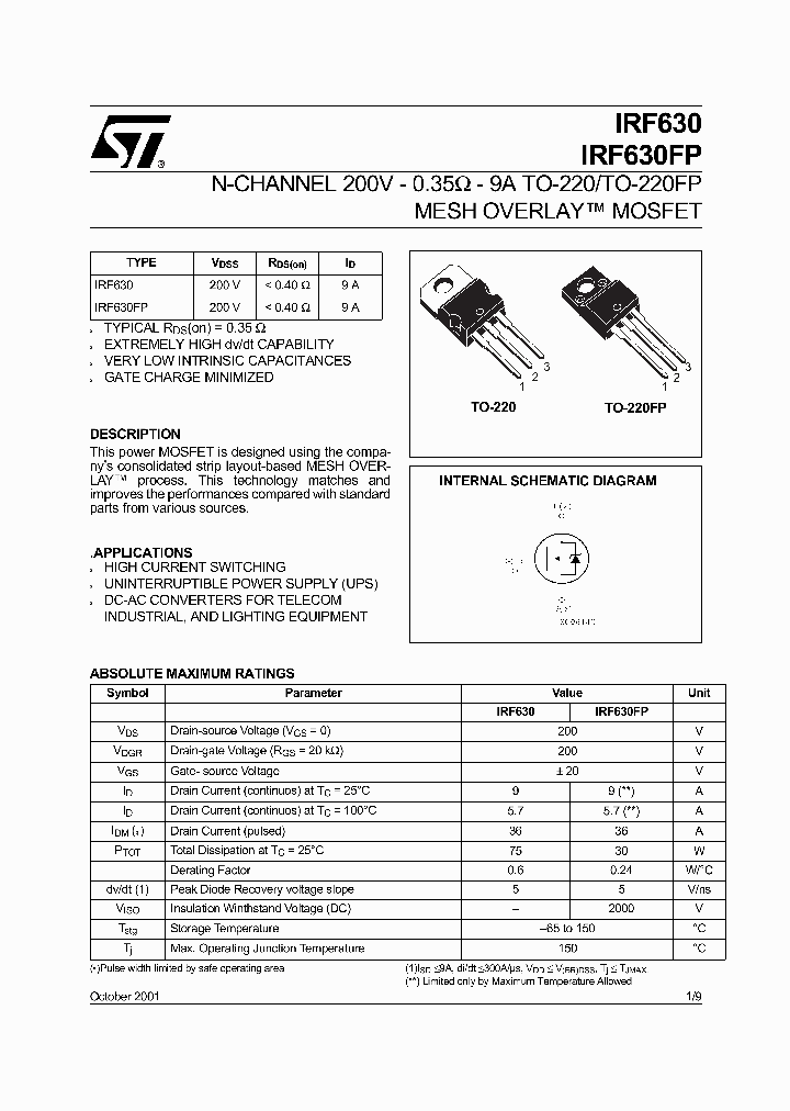 IRF630_773013.PDF Datasheet