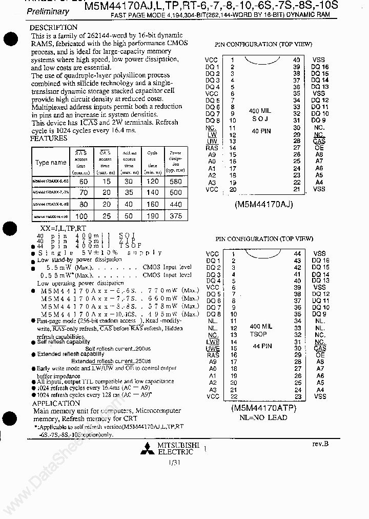 M5M44170_648143.PDF Datasheet