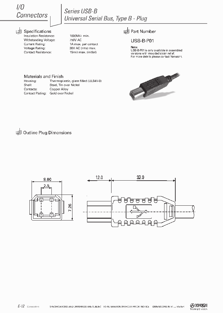 USB-B-P01_970715.PDF Datasheet