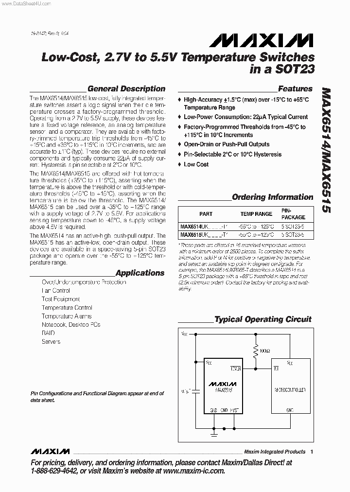 MAX6514_657610.PDF Datasheet