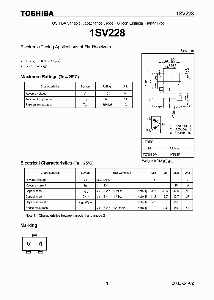 1SV228_814376.PDF Datasheet
