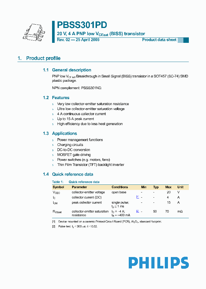 PBSS301PD_814429.PDF Datasheet