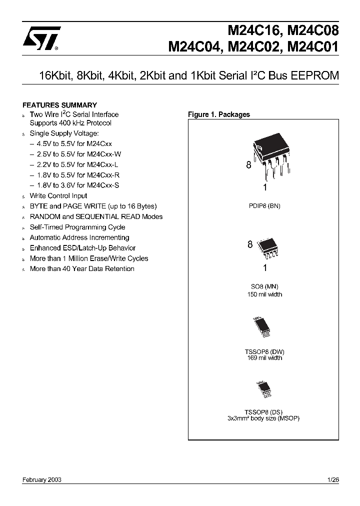 M24C01_879347.PDF Datasheet