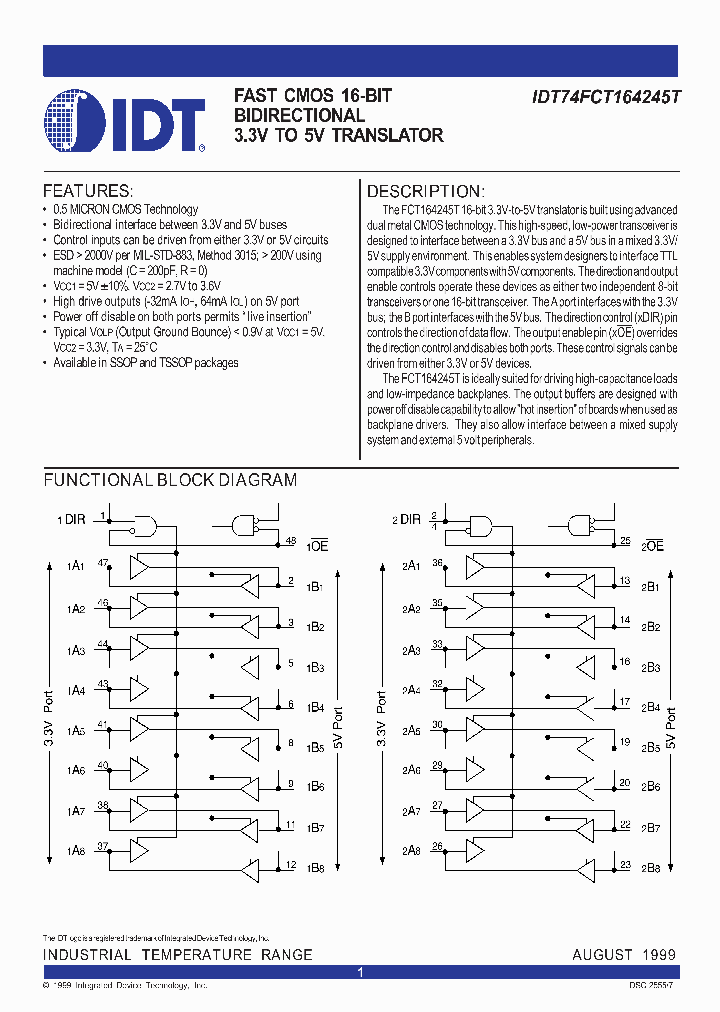 IDT74FCT164245TPAG8_891094.PDF Datasheet
