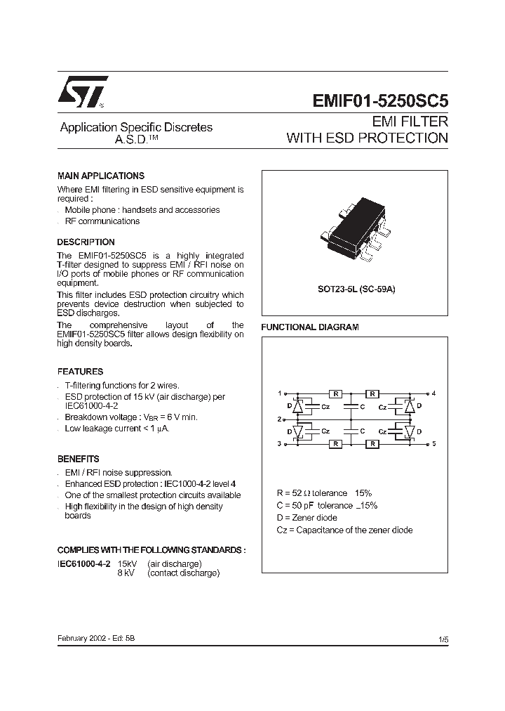 EMIF01-5250_893958.PDF Datasheet
