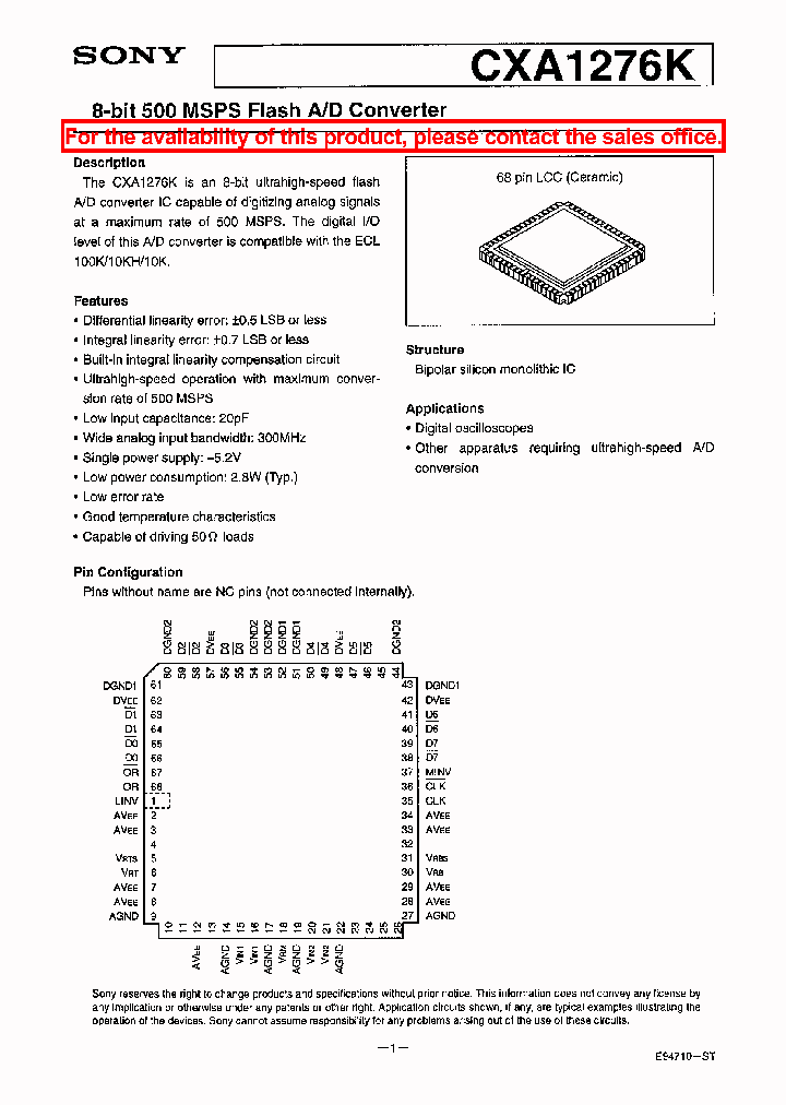 CXA1276K_894452.PDF Datasheet