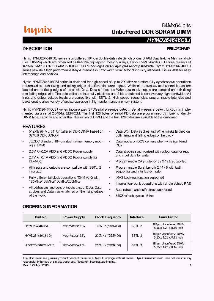 HYMD264646C8J-J_895829.PDF Datasheet