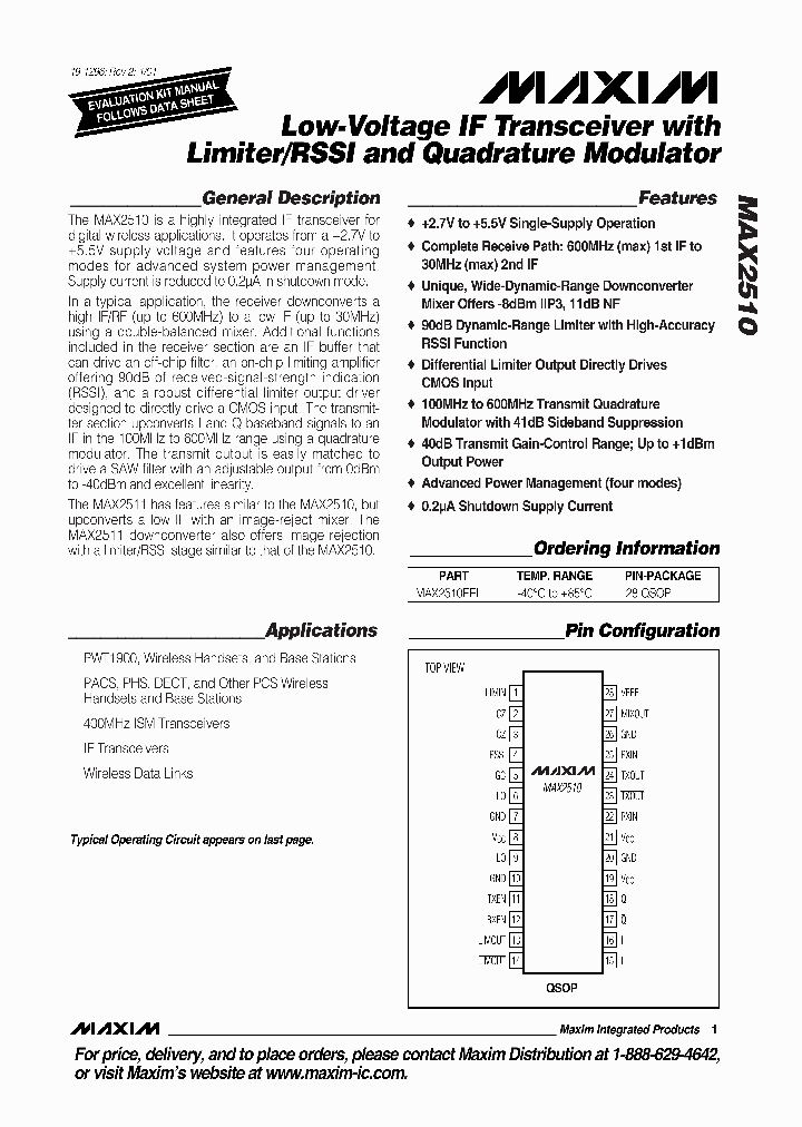 MAX2510_896370.PDF Datasheet
