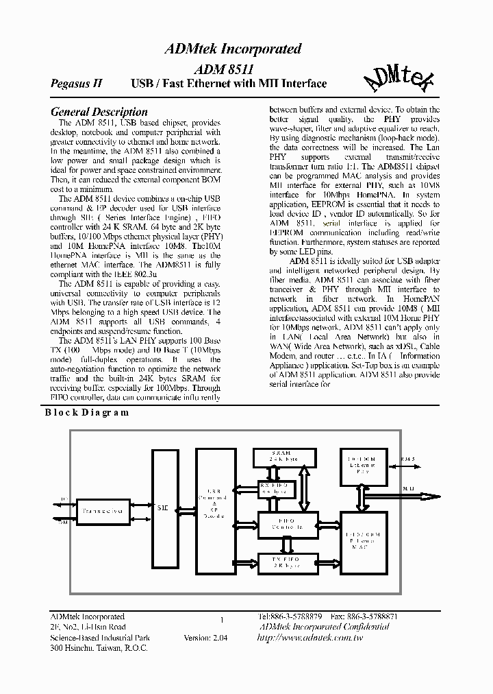 ADM8511_905136.PDF Datasheet