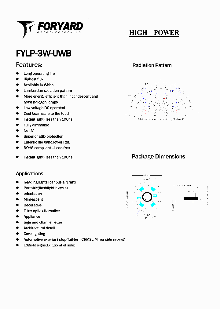 FYLP-3W-UWB_995025.PDF Datasheet