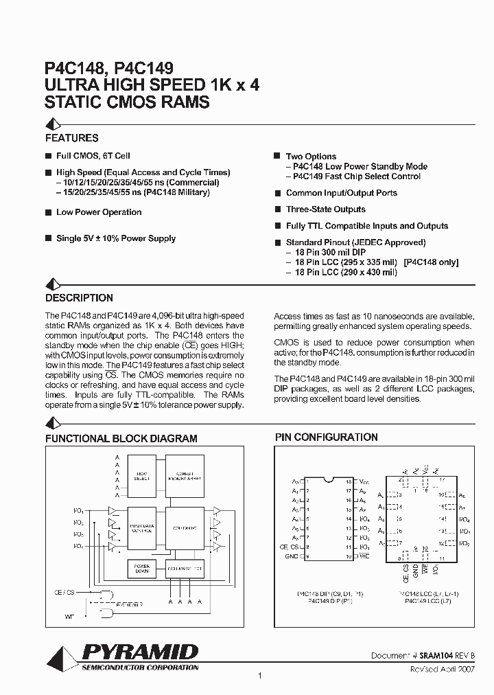 P4C148-55PM_643089.PDF Datasheet