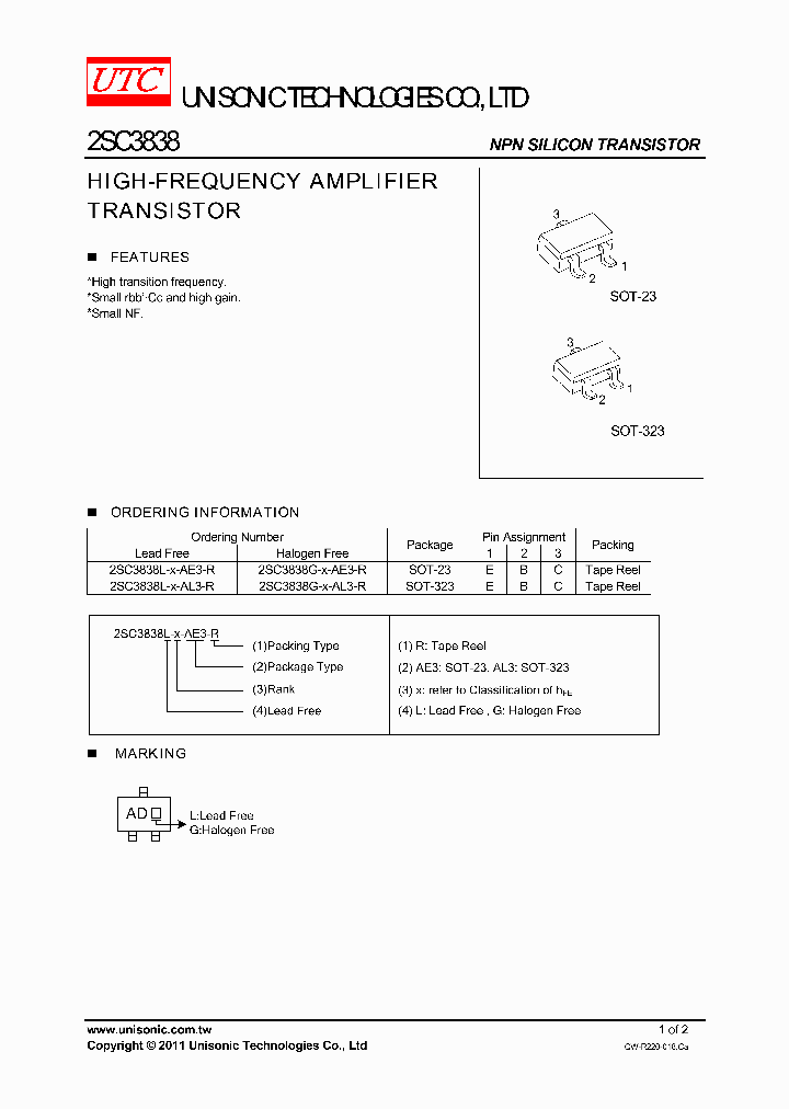 2SC3838G-X-AL3-R_998358.PDF Datasheet