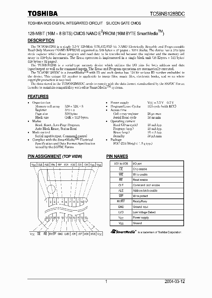 TC58NS128BDC_701403.PDF Datasheet