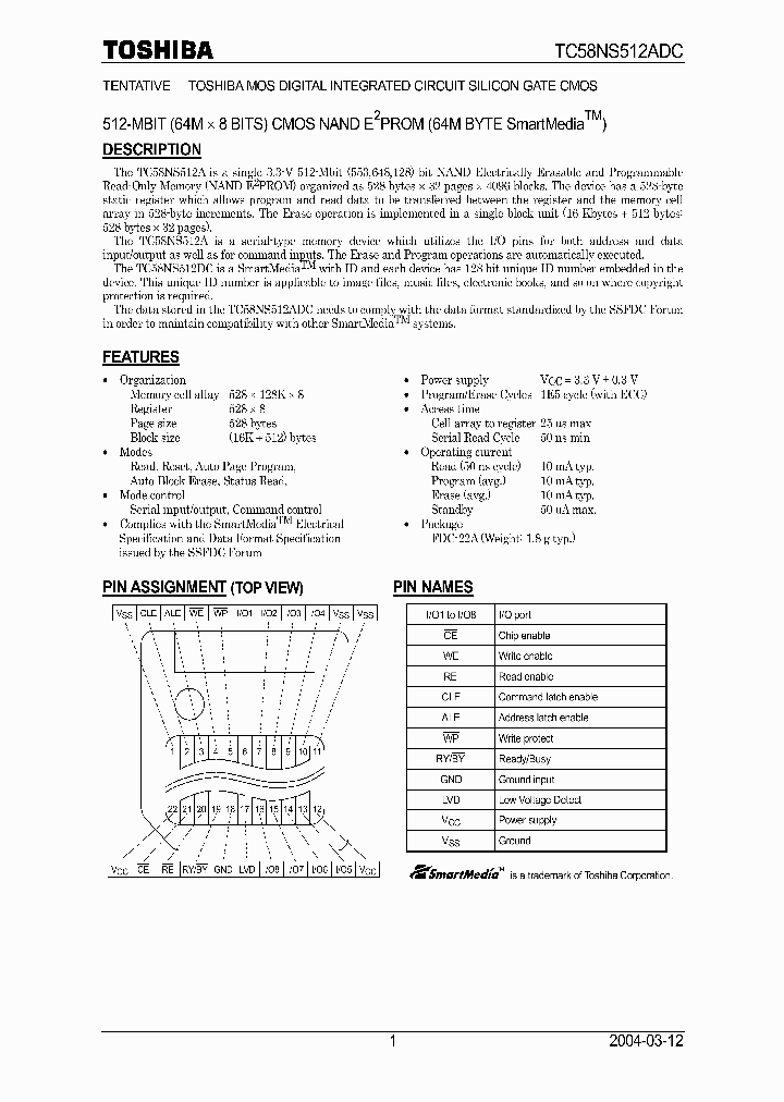 TC58NS512ADC_701406.PDF Datasheet