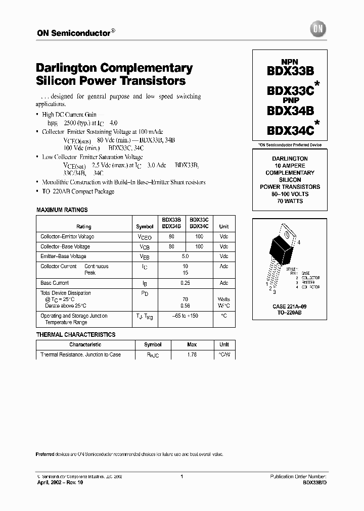 BDX33B-D_923241.PDF Datasheet