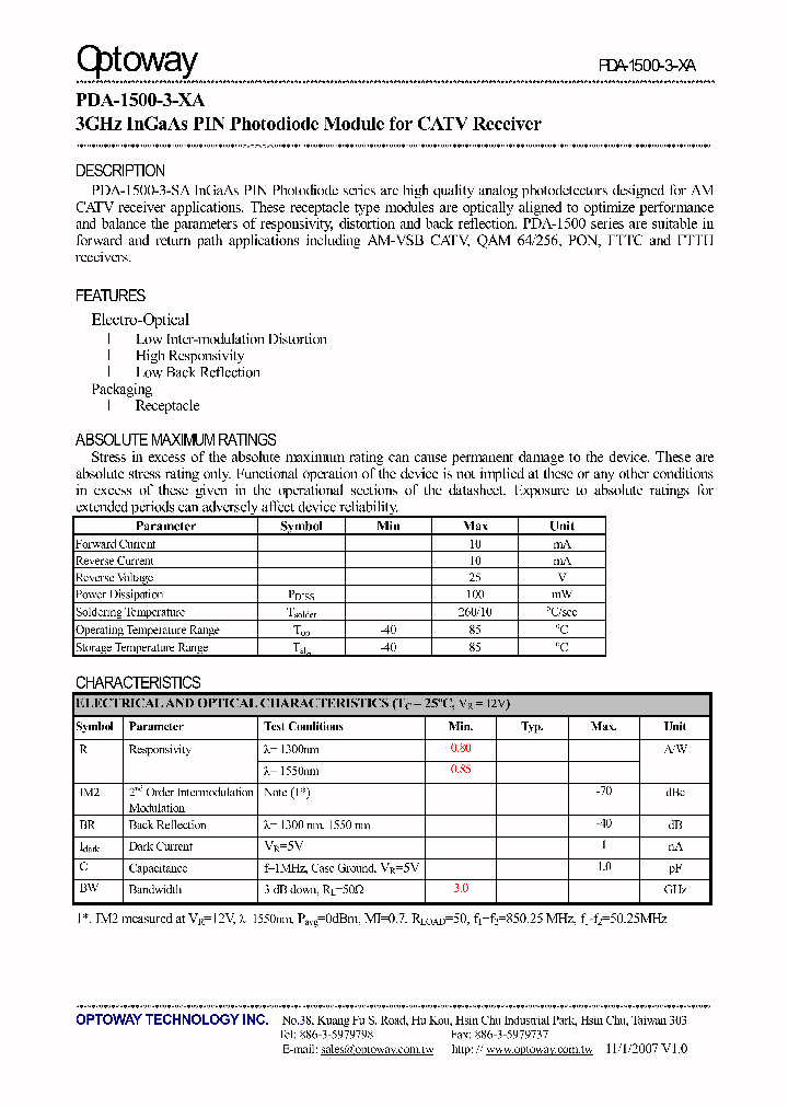 PDA-1500-3-XA_1027324.PDF Datasheet