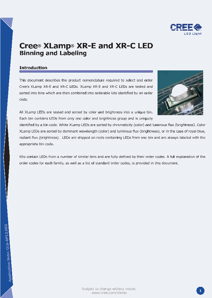 XR-E_652114.PDF Datasheet