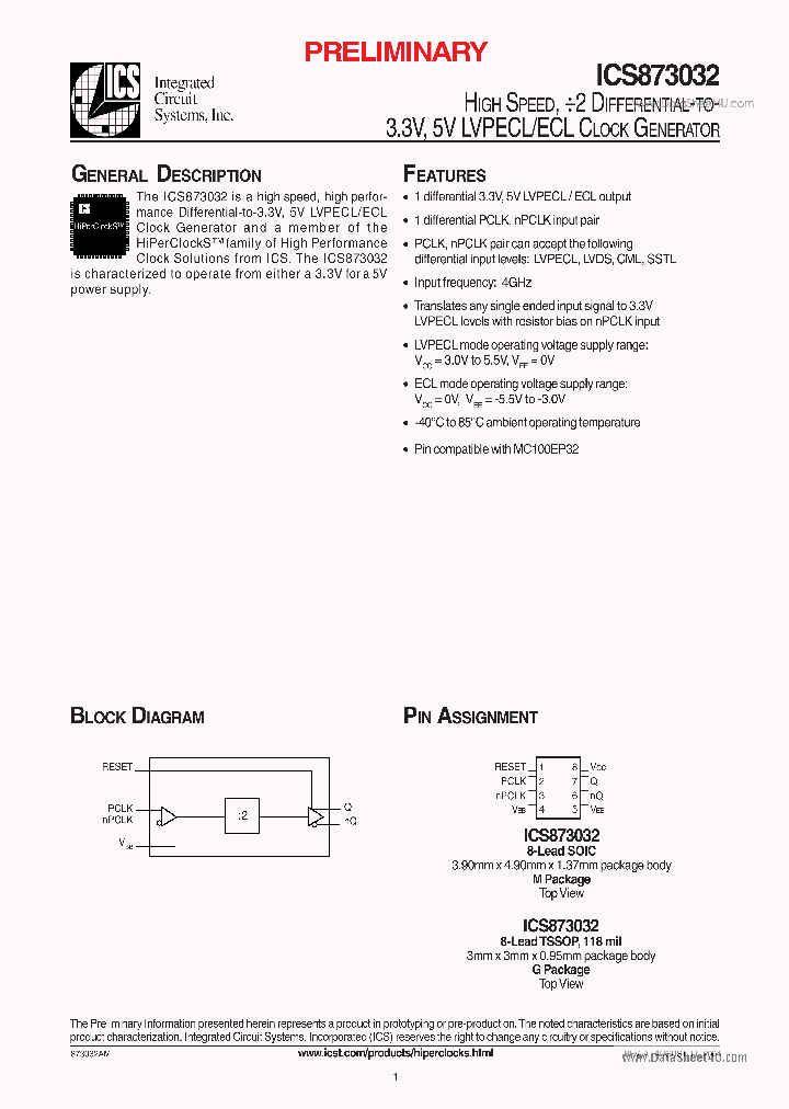 ICS873032_728424.PDF Datasheet