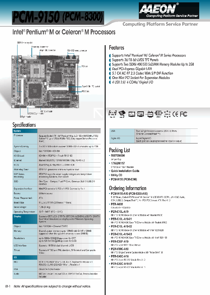 PCM-9150-A10_1036829.PDF Datasheet