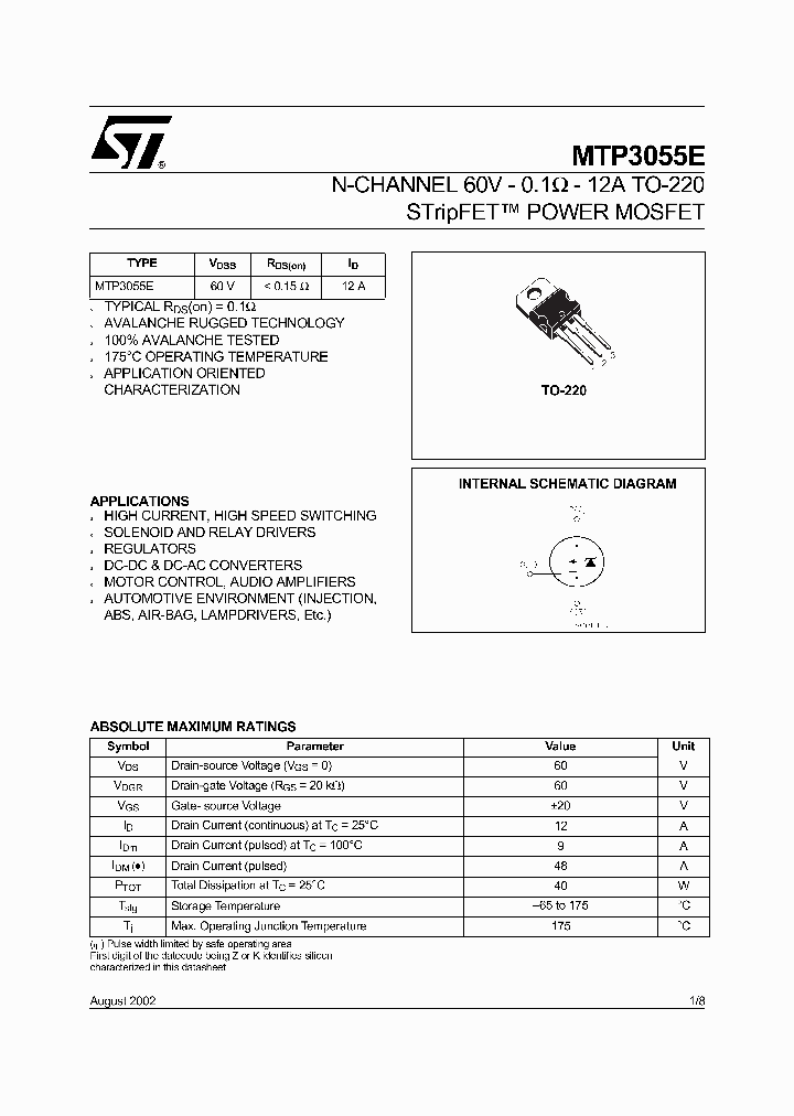 MTP3055E_935249.PDF Datasheet