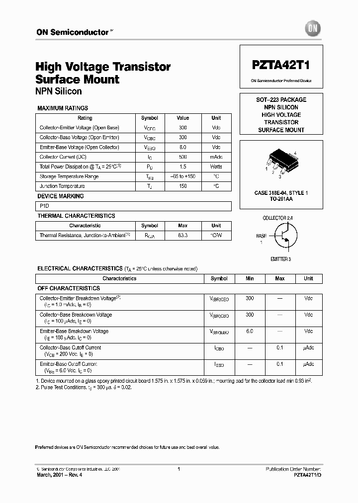 PZTA42T1D_665640.PDF Datasheet