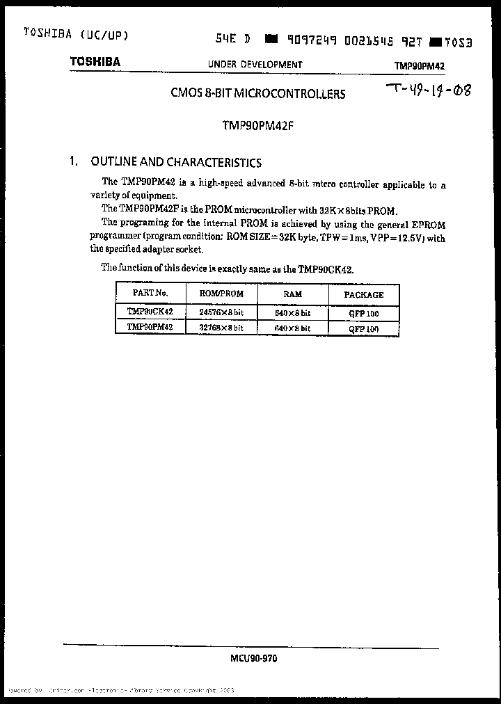 TMP90PM42F_665100.PDF Datasheet